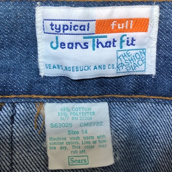 Sears Roebuck & Co Jeans the Fit Size 14 Approx Modern 4-6 Pants Elastic Ruched - Picture 7 of 7
